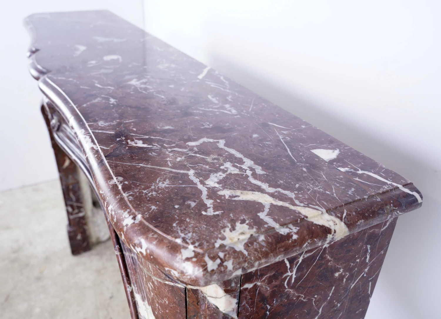 Louis XV Rouge Royale Moderate Scale French Marble Mantel 16 Louis XV Rouge Royale Moderate Scale French Marble Mantel - Image 14