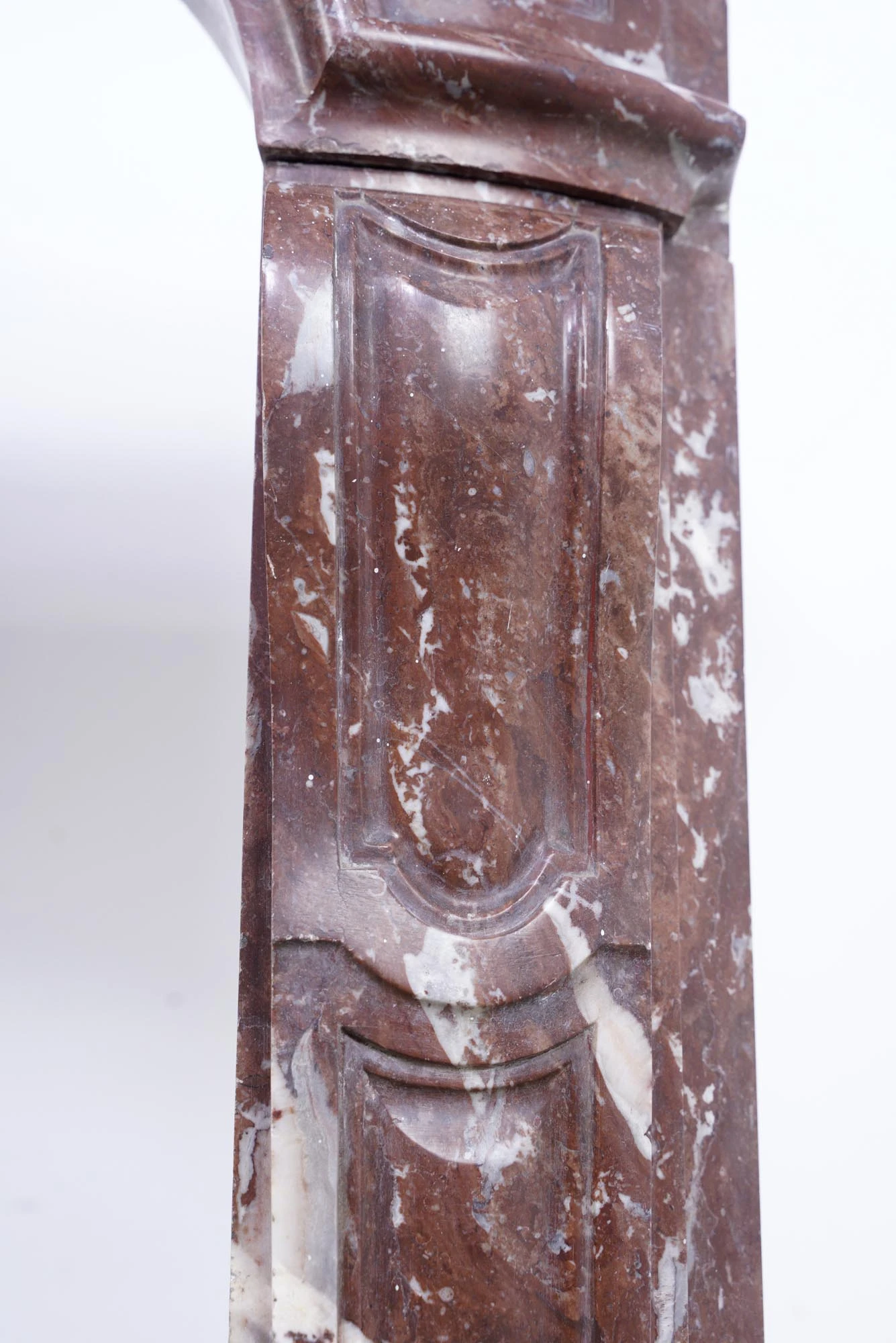 19th Century French Louis XV Rouge Royal Marble Mantel 9 19th Century French Louis XV Rouge Royal Marble Mantel - Image 7