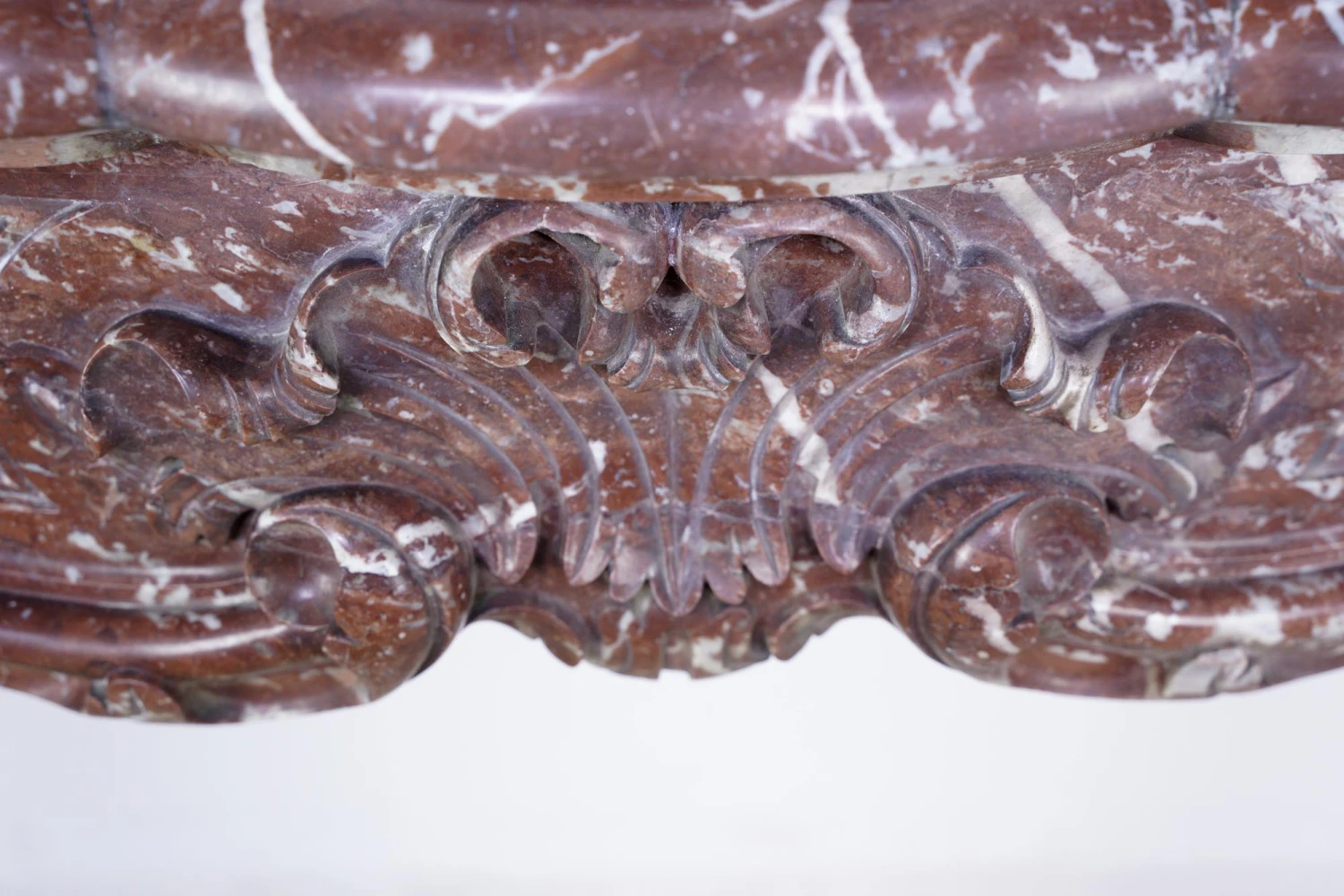 19th Century French Louis XV Rouge Royal Marble Mantel 12 19th Century French Louis XV Rouge Royal Marble Mantel - Image 10