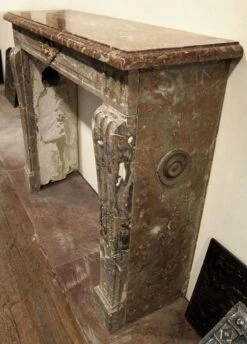 Red Veined French Bronze & Marble Mantel 9 Red Veined French Bronze & Marble Mantel -OGT Sale Store j180301 04