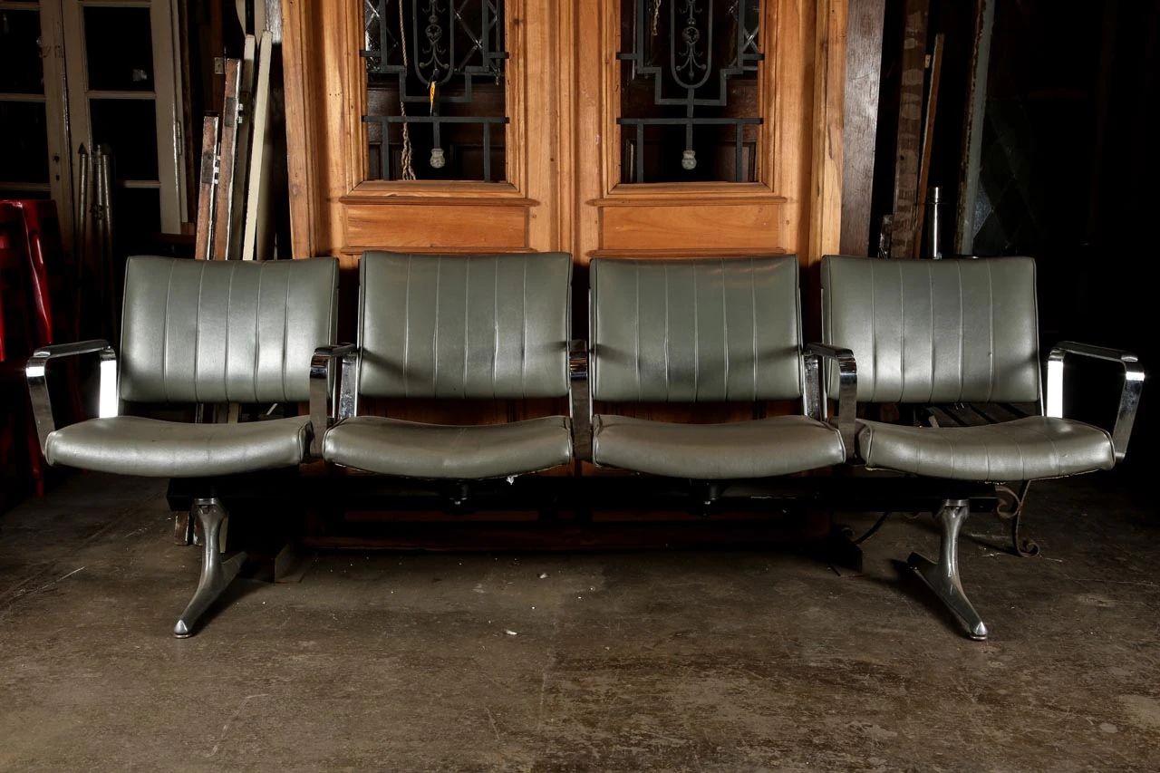 Set Of Four Retro Style Airport Waiting Area Chairs 12 Set Of Four Retro Style Airport Waiting Area Chairs - Image 10