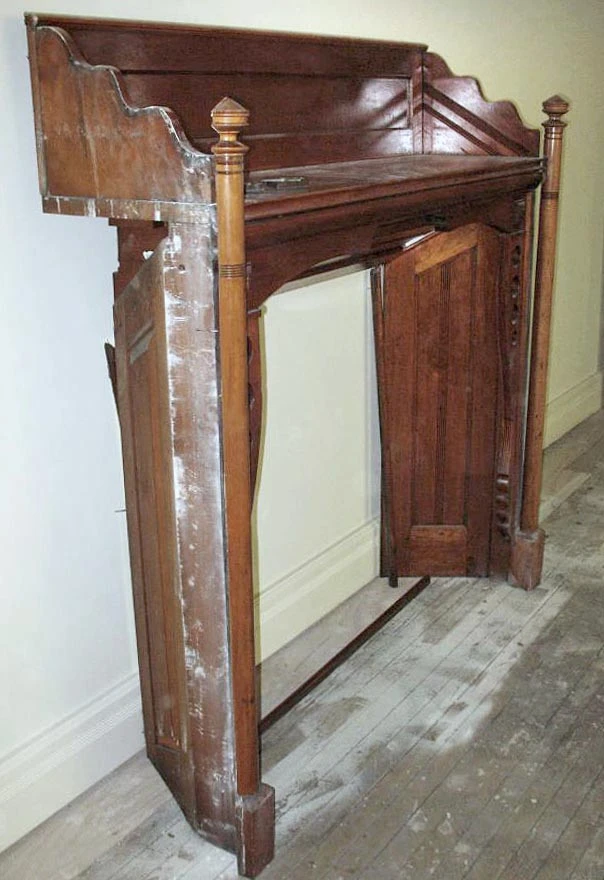 Reclaimed 5 Ft. Rock Maple Built In Mantel 6 Reclaimed 5 Ft. Rock Maple Built In Mantel - Image 4