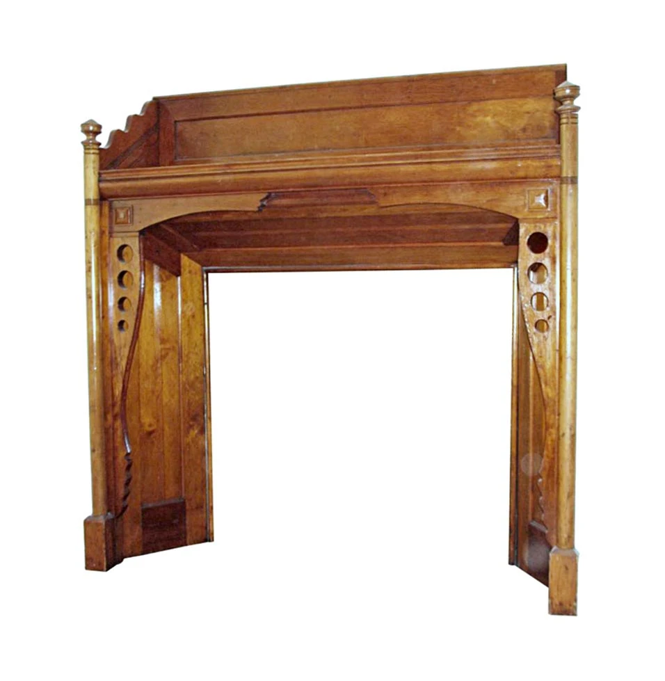 Reclaimed 5 Ft. Rock Maple Built In Mantel 7 Reclaimed 5 Ft. Rock Maple Built In Mantel - Image 5