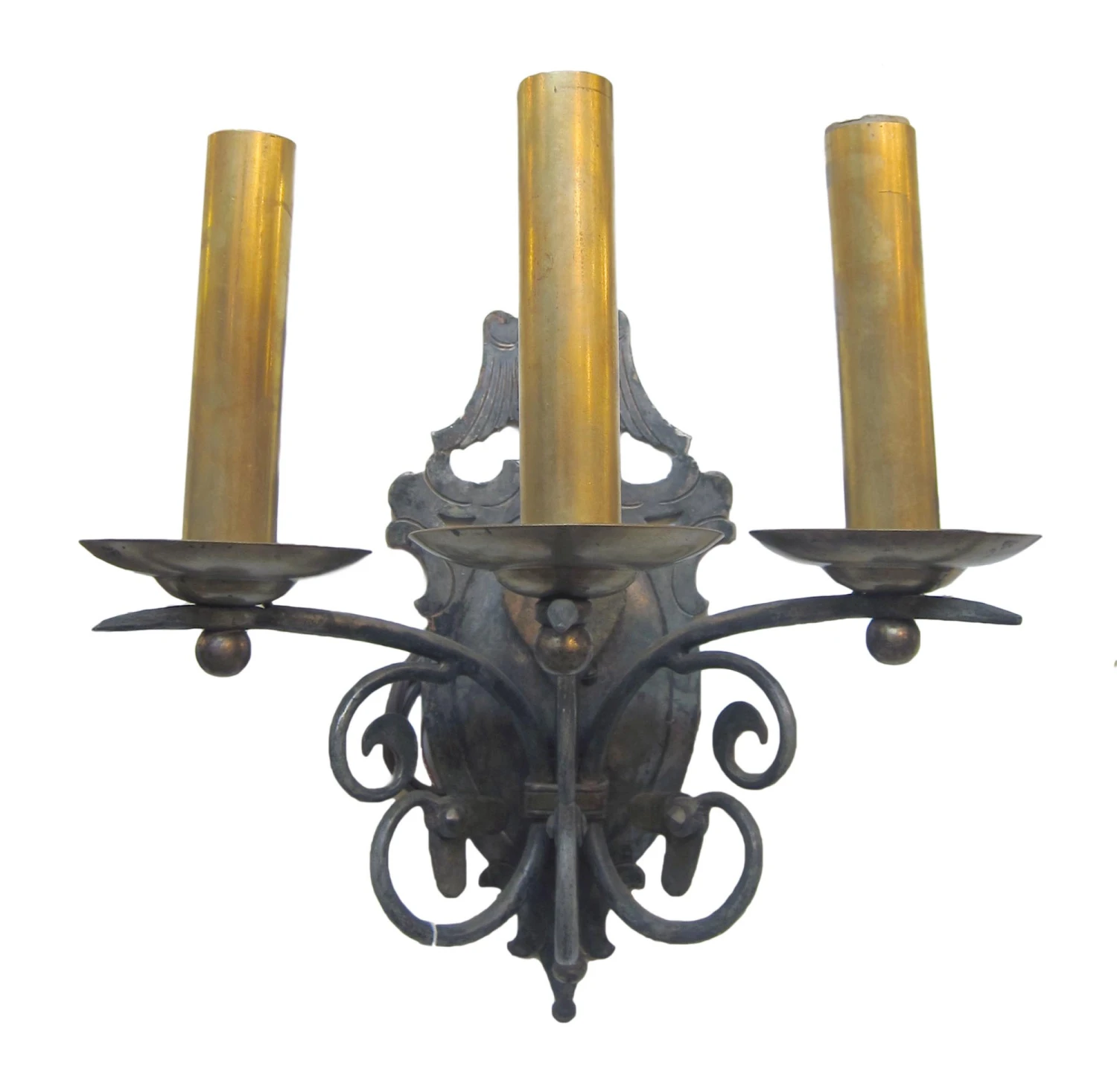 Pair Of Brass Three Arm Eagle Wall Sconces 6 Pair Of Brass Three Arm Eagle Wall Sconces - Image 4