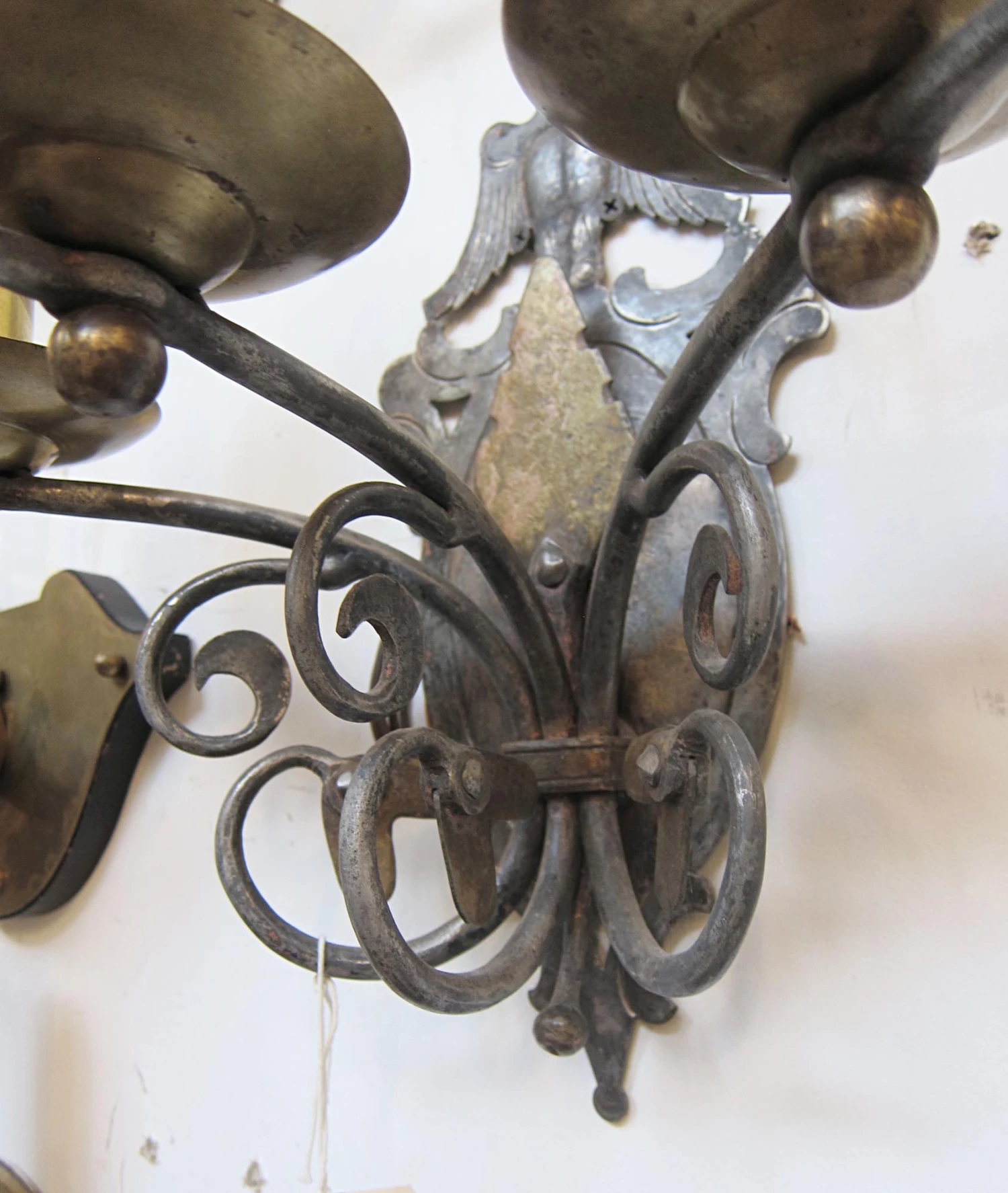 Pair Of Brass Three Arm Eagle Wall Sconces 9 Pair Of Brass Three Arm Eagle Wall Sconces - Image 7