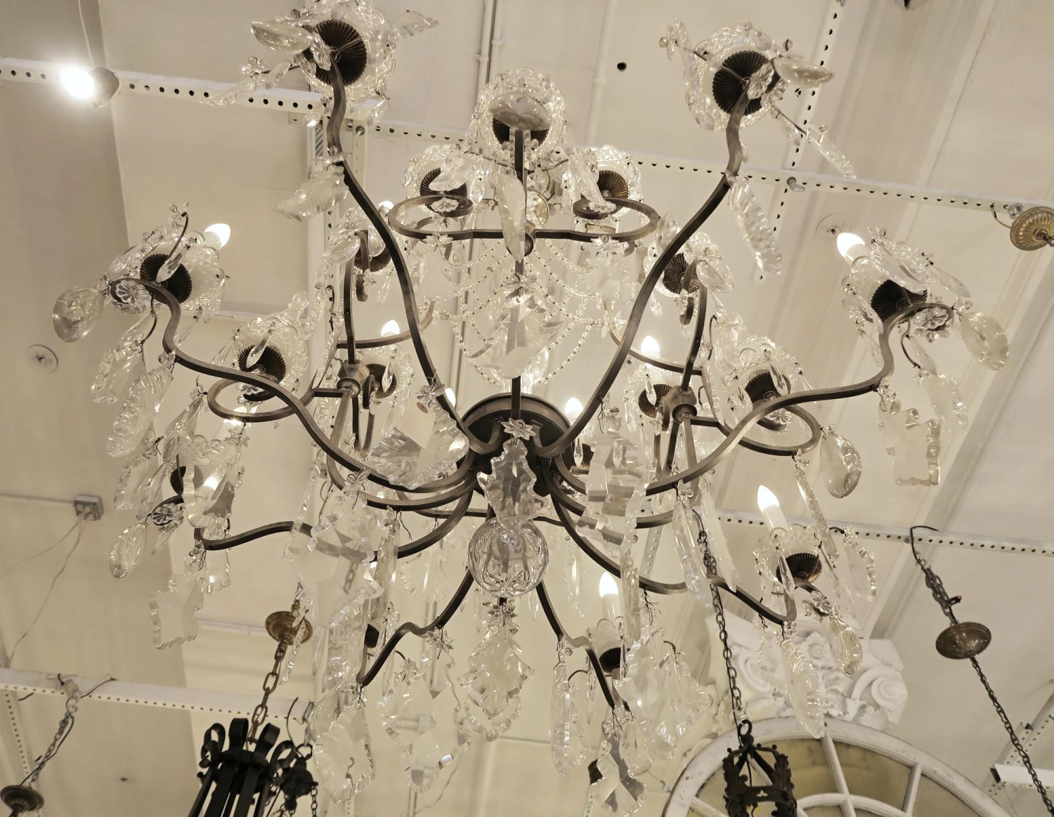 Restored Grand 16 Arm Plaza Hotel Crystal Chandelier 16 Restored Grand 16 Arm Plaza Hotel Crystal Chandelier - Image 14