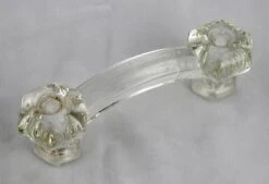 Vintage 4.125 In. Fluted Bridge Clear Glass Drawer Pull 10 Vintage 4.125 In. Fluted Bridge Clear Glass Drawer Pull -OGT Sale Store k193004 04