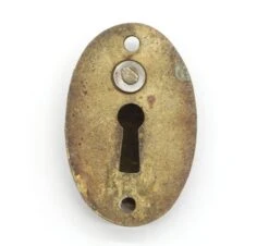 Vintage Plain Brass Oval 2.25 In. Keyhole With Draft Cover 10 Vintage Plain Brass Oval 2.25 In. Keyhole With Draft Cover -OGT Sale Store k193081 04