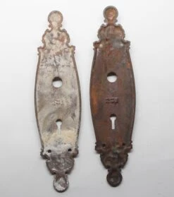 Antique 9 In. Sargent Cast Iron Door Back Plates 10 Antique 9 In. Sargent Cast Iron Door Back Plates -OGT Sale Store k193198 04