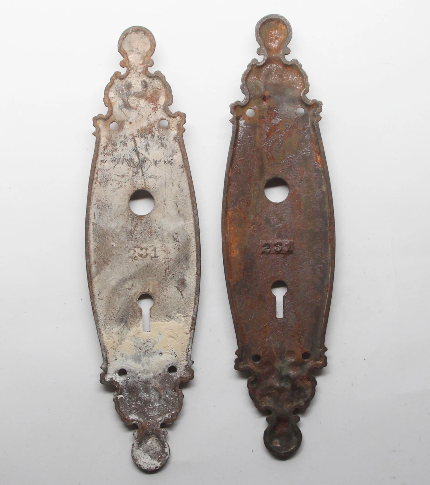 Antique 9 In. Sargent Cast Iron Door Back Plates 6 Antique 9 In. Sargent Cast Iron Door Back Plates - Image 4