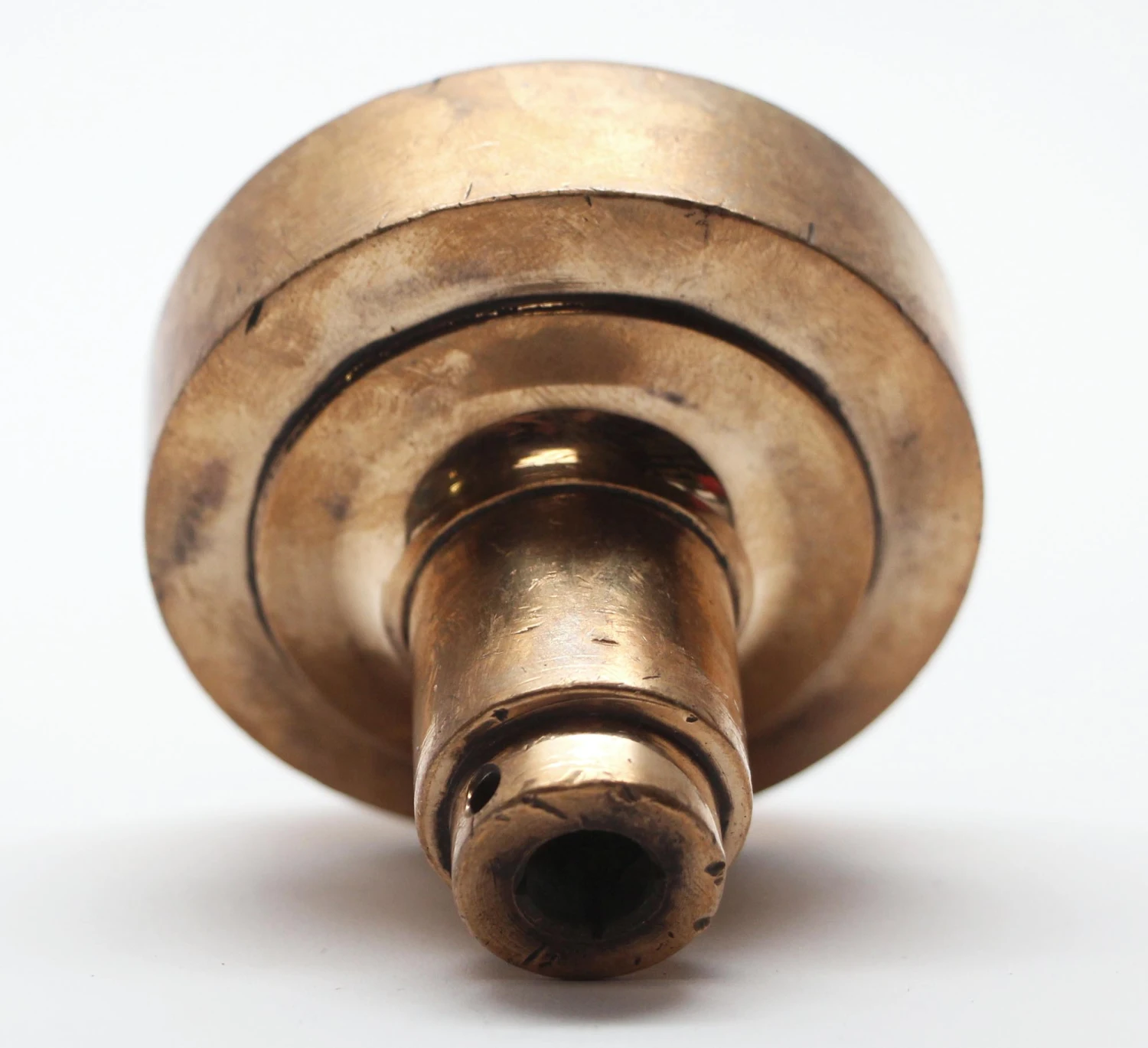 Vintage Beaded Bronze Concentric Passage Door Knob 6 Vintage Beaded Bronze Concentric Passage Door Knob - Image 4