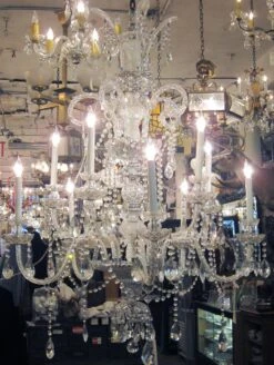 1950s Italian 9 Arm Multi Tiered Crystal Chandelier -OGT Sale Store k195062 07