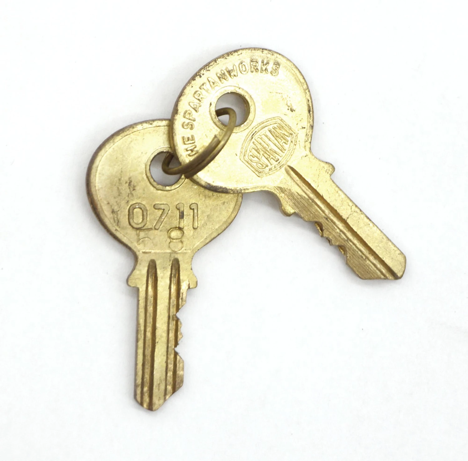 Spartan Nickel Plated Brass & Steel Furniture Lock With Keys 9 Spartan Nickel Plated Brass & Steel Furniture Lock With Keys - Image 7