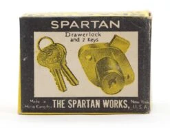 Spartan Nickel Plated Brass & Steel Furniture Lock With Keys 21 Spartan Nickel Plated Brass & Steel Furniture Lock With Keys -OGT Sale Store k195291 09