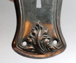 Antique 1910s Lockwood Passage Door Knob & Plate Set 12 Antique 1910s Lockwood Passage Door Knob & Plate Set -OGT Sale Store k195349 04