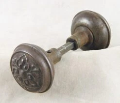 Antique 1910s Lockwood Passage Door Knob & Plate Set 13 Antique 1910s Lockwood Passage Door Knob & Plate Set -OGT Sale Store k195349 05