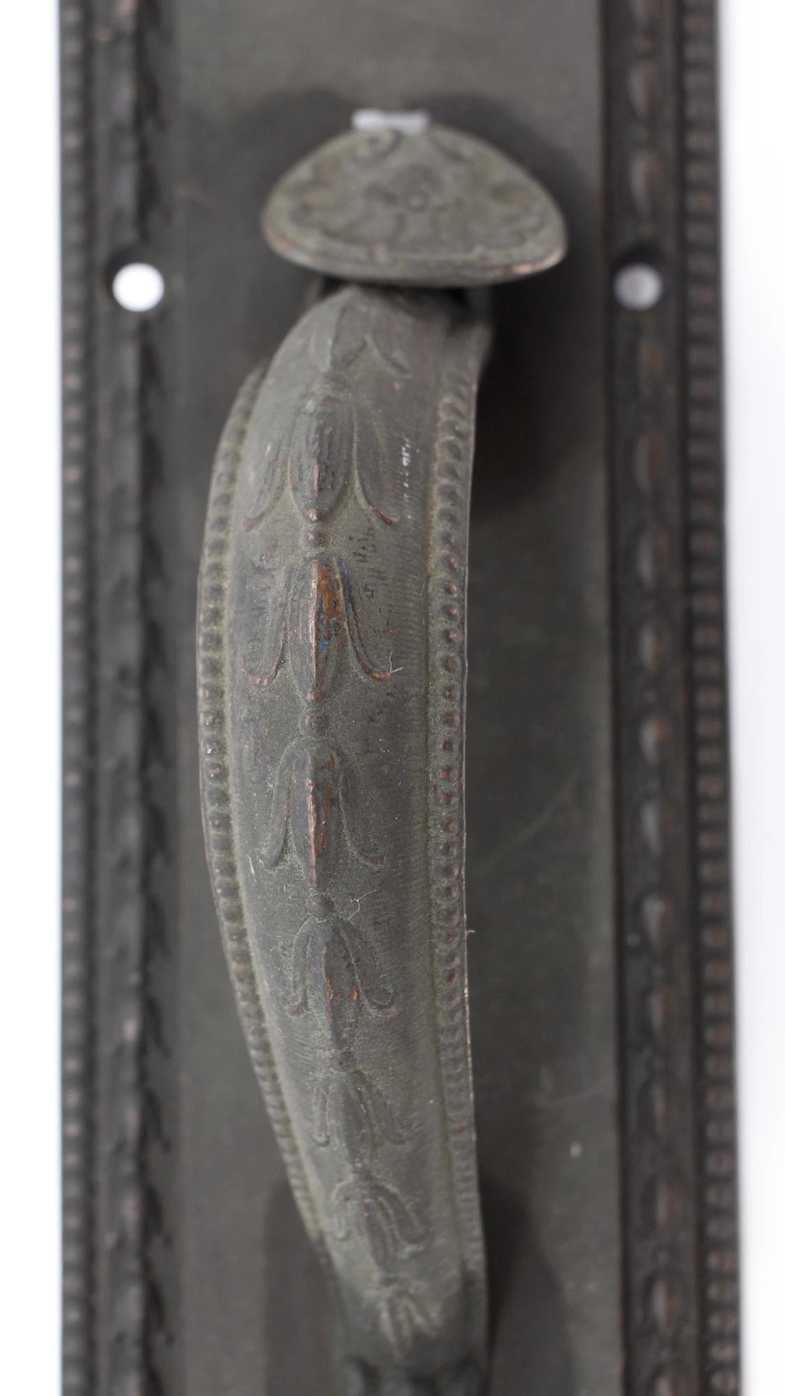 Antique Neoclassical 16 In. Bronze Chicago Entry Door Pull 6 Antique Neoclassical 16 In. Bronze Chicago Entry Door Pull - Image 4