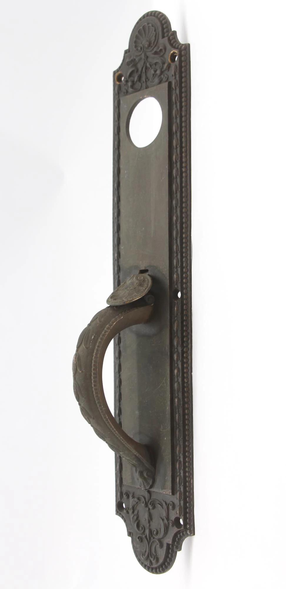 Antique Neoclassical 16 In. Bronze Chicago Entry Door Pull 9 Antique Neoclassical 16 In. Bronze Chicago Entry Door Pull - Image 7