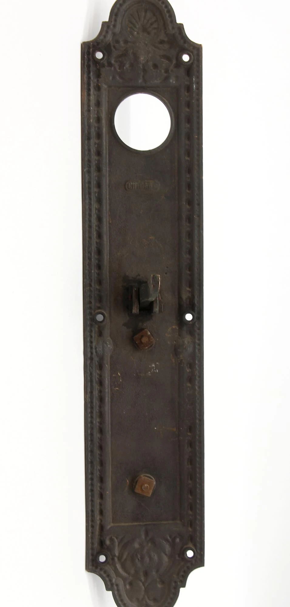 Antique Neoclassical 16 In. Bronze Chicago Entry Door Pull 10 Antique Neoclassical 16 In. Bronze Chicago Entry Door Pull - Image 8