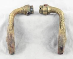 Brass Lever Door Knob With Web Pattern -OGT Sale Store k195486 04