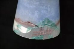 Custom Vintage Hand Painted Scenic Glass 3.75 In. Globe Pendant Light -OGT Sale Store k196825 05