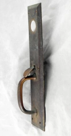 Antique Classic Brass 14 In. Entry Door Pull With Lock Insert -OGT Sale Store k196835 04