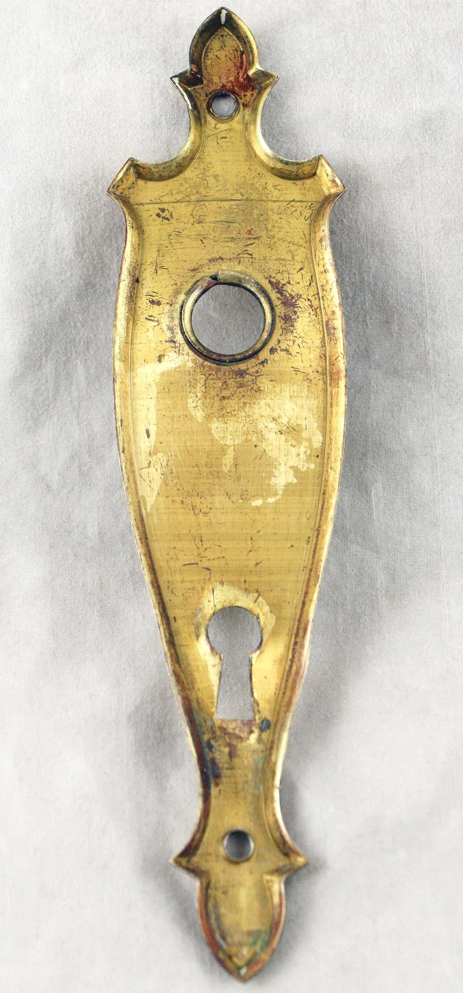 1940s Art Deco Brass & Octagon Glass Door Knob Set 8 1940s Art Deco Brass & Octagon Glass Door Knob Set - Image 6