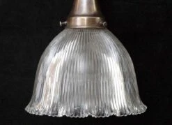 Custom Antique Holophane 7.25 In. Clear Glass Kitchen Pendant Light -OGT Sale Store k197097 04