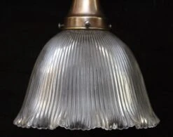 Custom 1920s Holophane 8 In. Clear Glass Kitchen Pendant Light 9 Custom 1920s Holophane 8 In. Clear Glass Kitchen Pendant Light -OGT Sale Store k197107 04