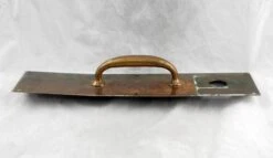 Vintage Commercial 16 In. Brass Door Pull With Lock Insert 9 Vintage Commercial 16 In. Brass Door Pull With Lock Insert -OGT Sale Store k197387 04