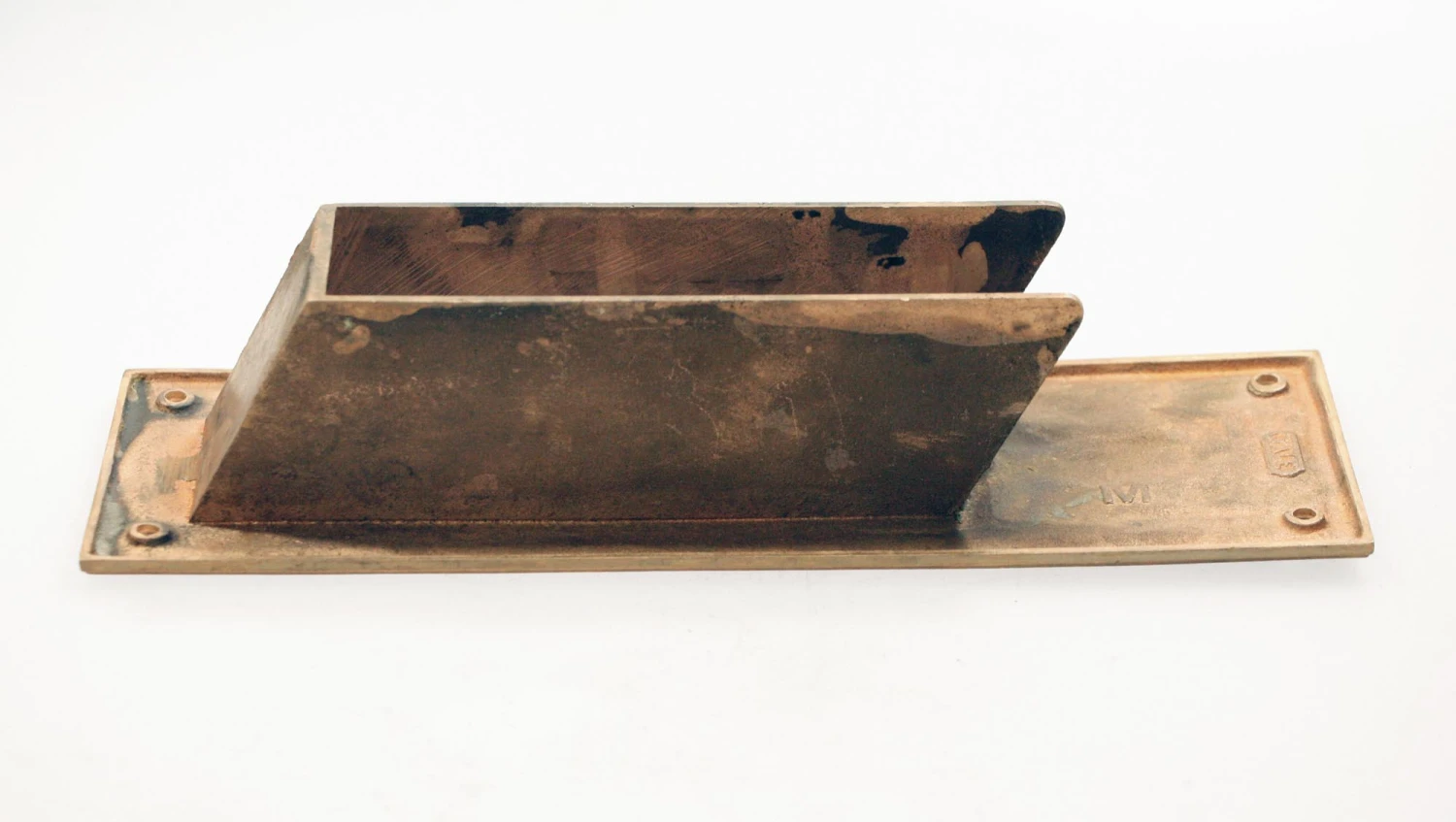 Antique Yale Brass Emblematic UC Interior Letter Slot 7 Antique Yale Brass Emblematic UC Interior Letter Slot - Image 5