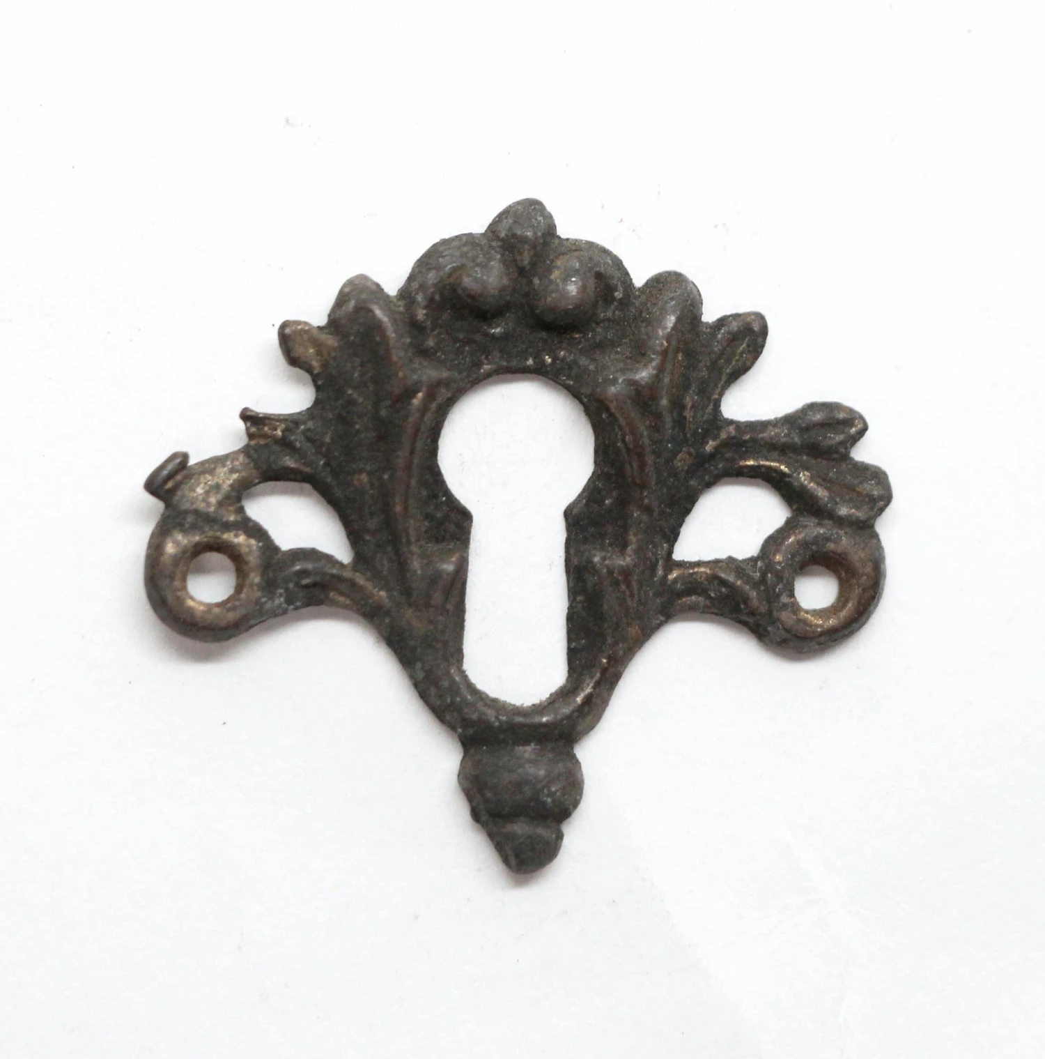 Antique 1.25 In. French Bronze Door Keyhole Cover Plate 3 Antique 1.25 In. French Bronze Door Keyhole Cover Plate