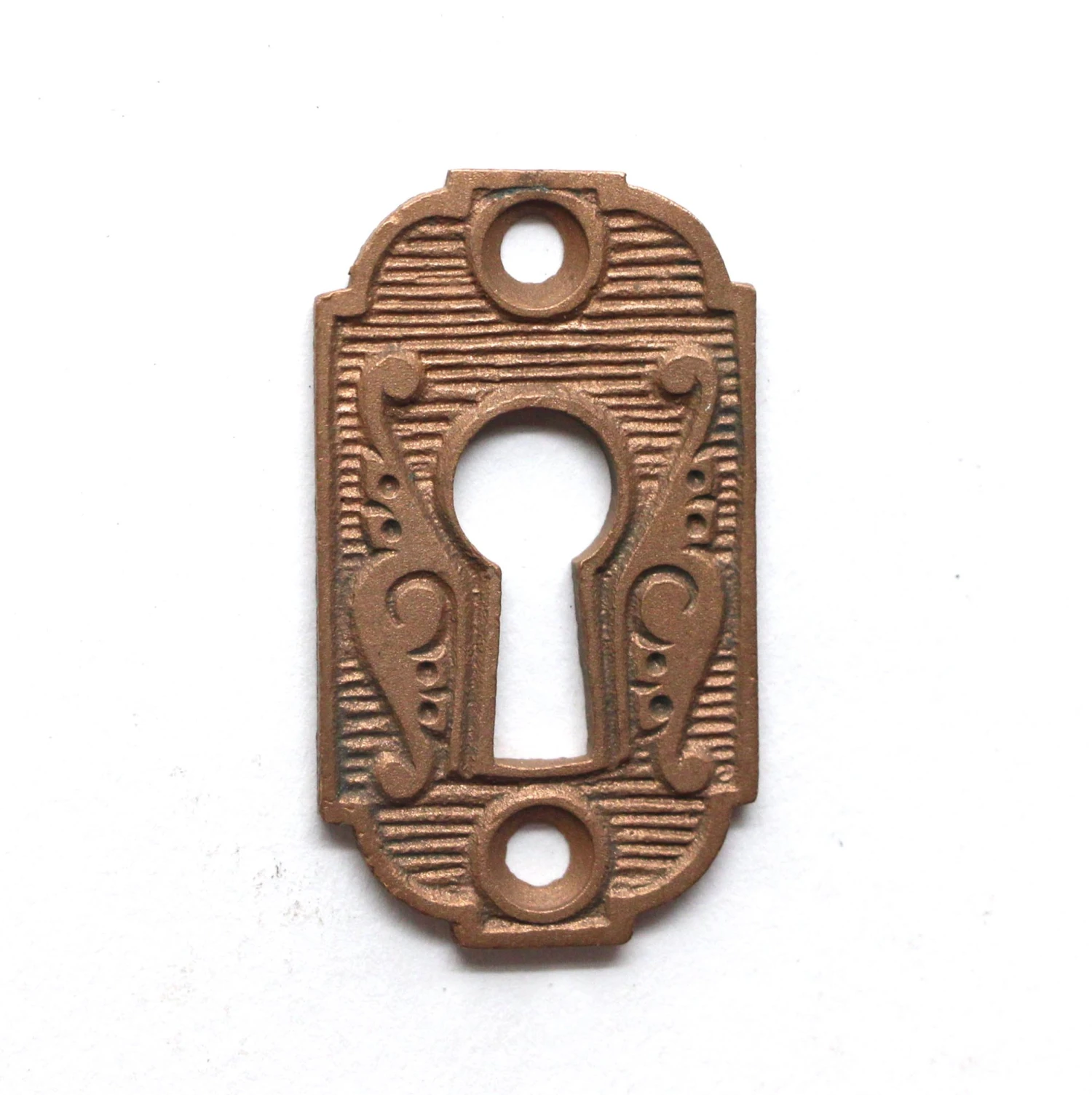 Antique 1.625 In. Victorian Bronze Door Keyhole Cover Plate 3 Antique 1.625 In. Victorian Bronze Door Keyhole Cover Plate
