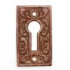 Antique 1.687 In. Brass Victorian Door Keyhole Cover Plate
