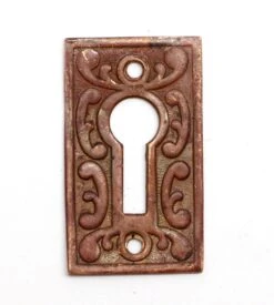Antique 1.687 In. Brass Victorian Door Keyhole Cover Plate
