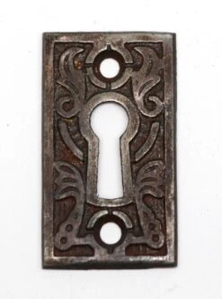 Antique 1.75 In. Aesthetic Cast Iron Door Keyhole Cover Plate