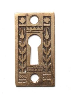 Antique 1.75 In. Brass Aesthetic Door Keyhole Cover Plate