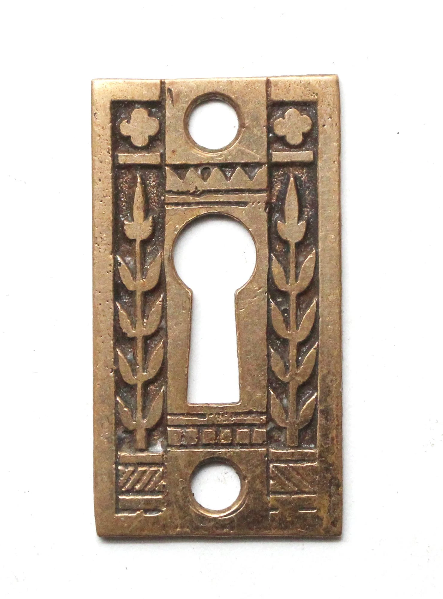 Antique 1.75 In. Brass Aesthetic Door Keyhole Cover Plate 3 Antique 1.75 In. Brass Aesthetic Door Keyhole Cover Plate