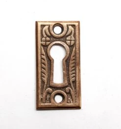 Antique 1.875 In. Brass Aesthetic Door Keyhole Cover Plate