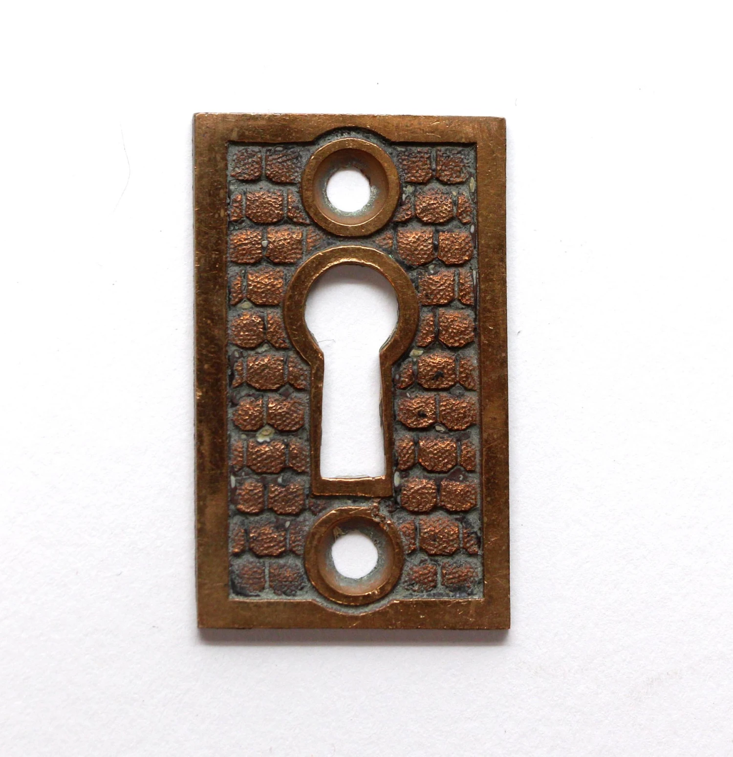 Antique 1.875 In. Textured Bronze Keyhole Cover Plate 3 Antique 1.875 In. Textured Bronze Keyhole Cover Plate