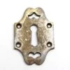 Antique 2.5 In. Nickel Plated Arts & Crafts Brass Door Key Cover Plate -OGT Sale Store keyhole covers antique 25 in nickel plated arts crafts brass door key cover plate n258536