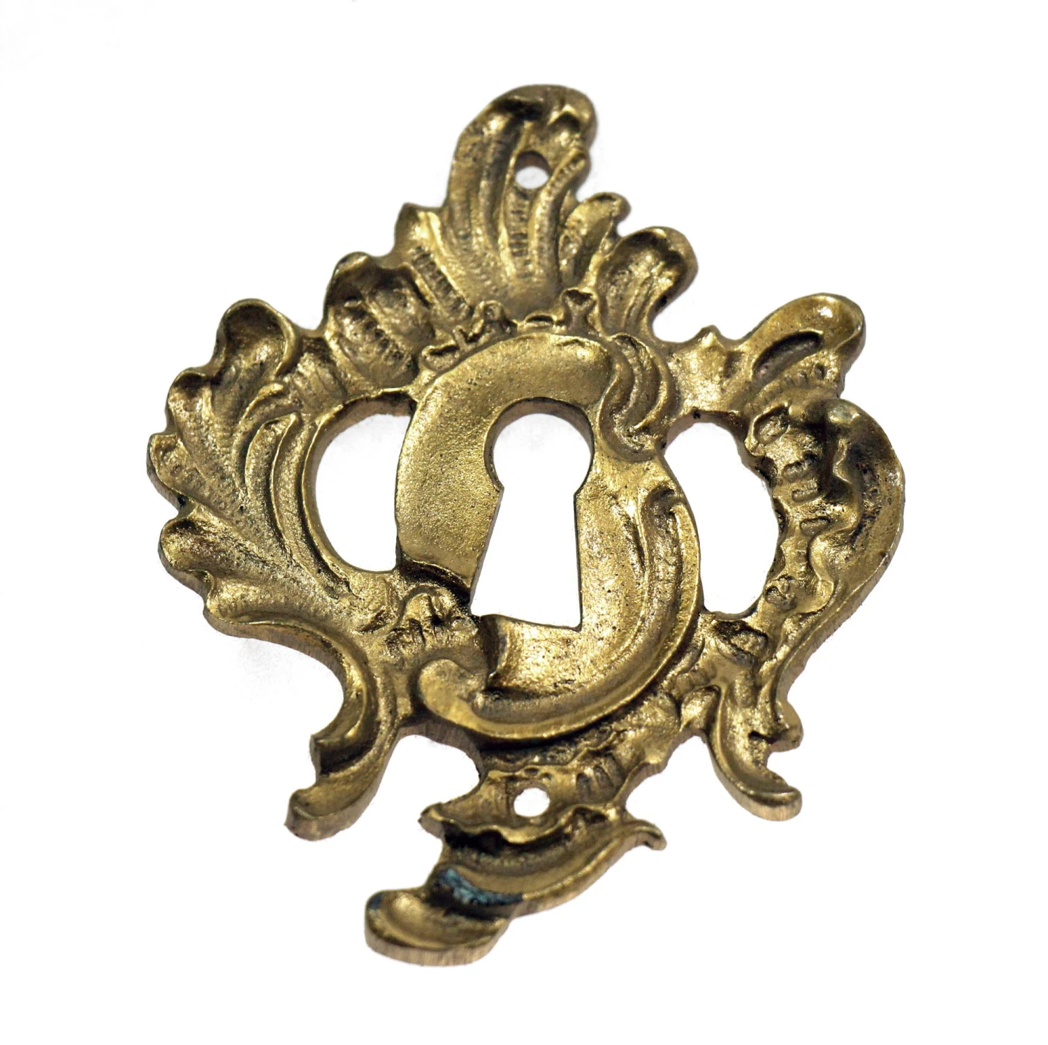 Antique 3 In. French Ornate Door Keyhole Cover Plate 3 Antique 3 In. French Ornate Door Keyhole Cover Plate