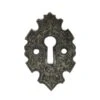 Antique Arts & Crafts Black Cast Iron Door Keyhole Cover Plate -OGT Sale Store keyhole covers antique arts crafts black cast iron door keyhole cover plate l197634a