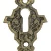 Antique Ornate Brass Key Hole Cover 1 Antique Ornate Brass Key Hole Cover -OGT Sale Store keyhole covers antique ornate brass key hole cover l213770