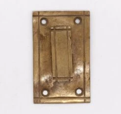 Antique Rectangle Brass 2.625 In. Draft Keyhole Cover