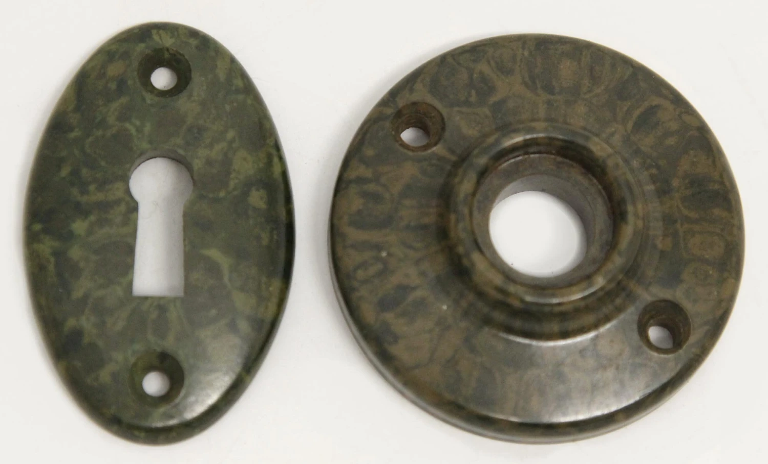 Bakelite Matching Rosette & Keyhole Cover 3 Bakelite Matching Rosette & Keyhole Cover