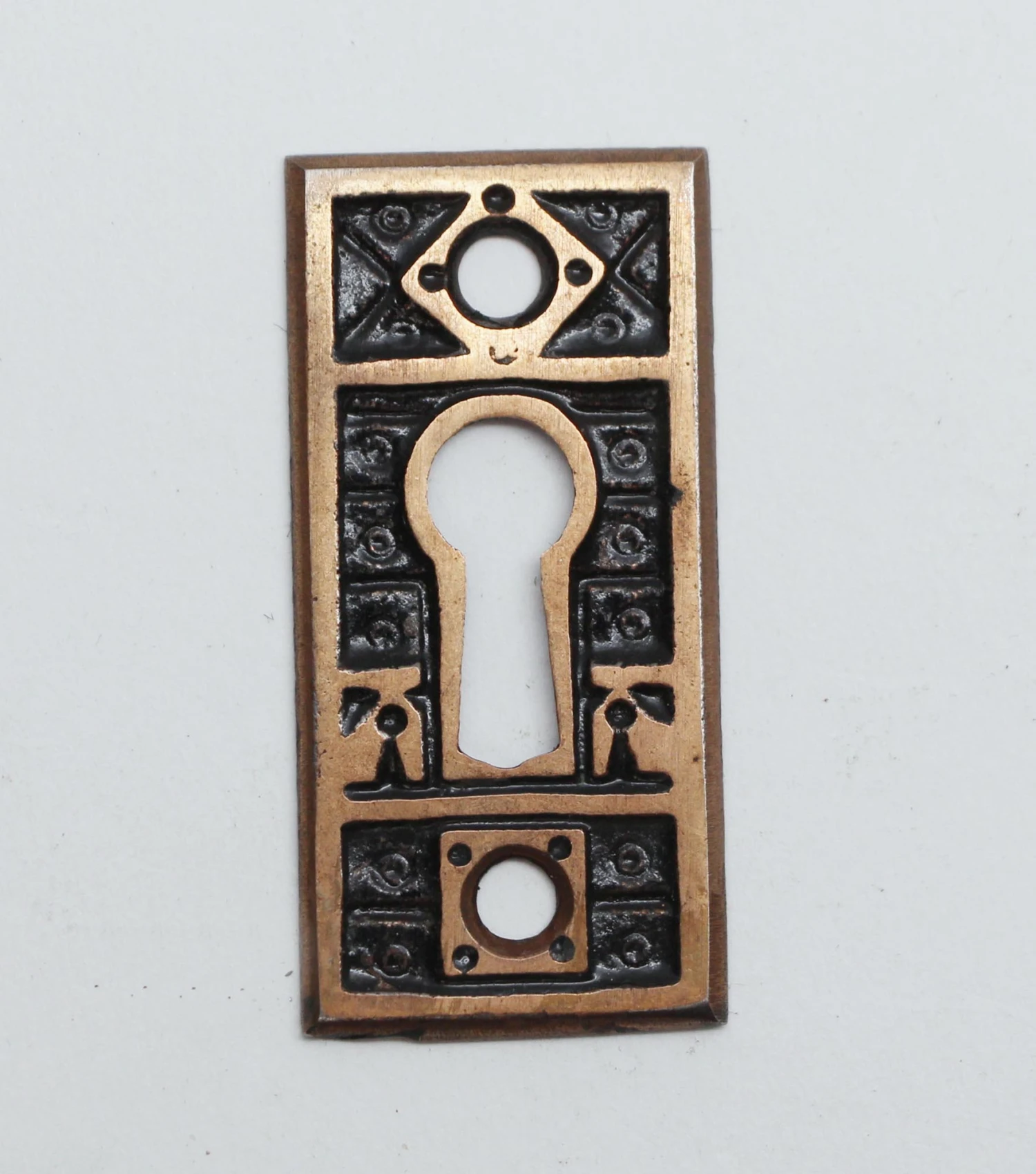 Brass Plated Cast Iron Keyhole Cover 3 Brass Plated Cast Iron Keyhole Cover
