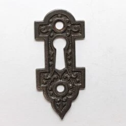 Cast Iron Victorian Ornate Keyhole Plate