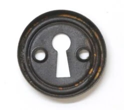 Vintage Circular 1.5 In. Brass Plated Steel Door Keyhole Cover 7 Vintage Circular 1.5 In. Brass Plated Steel Door Keyhole Cover -OGT Sale Store keyhole covers for sale p260770