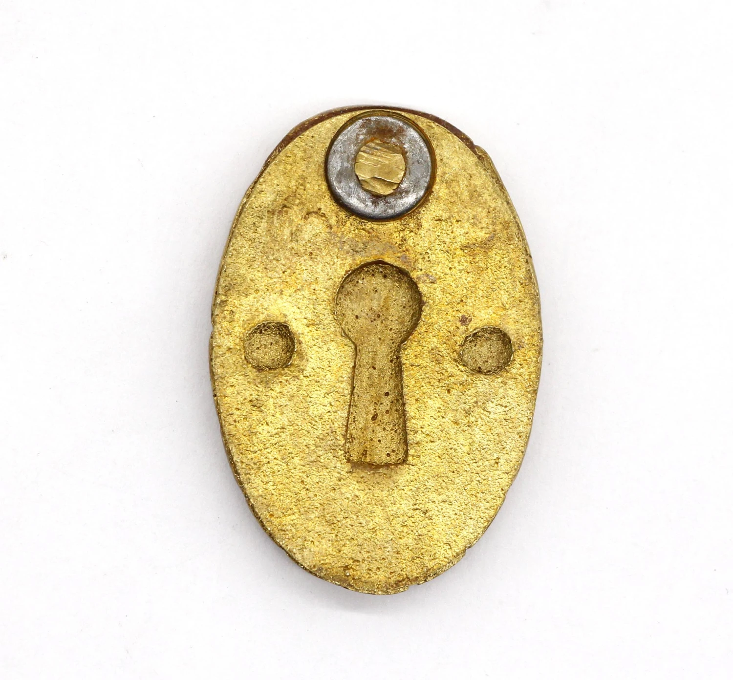 Vintage 1.75 In. Brass Seashell Draft Keyhole Cover 5 Vintage 1.75 In. Brass Seashell Draft Keyhole Cover - Image 3